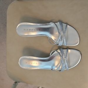 Silver  glitter shoes